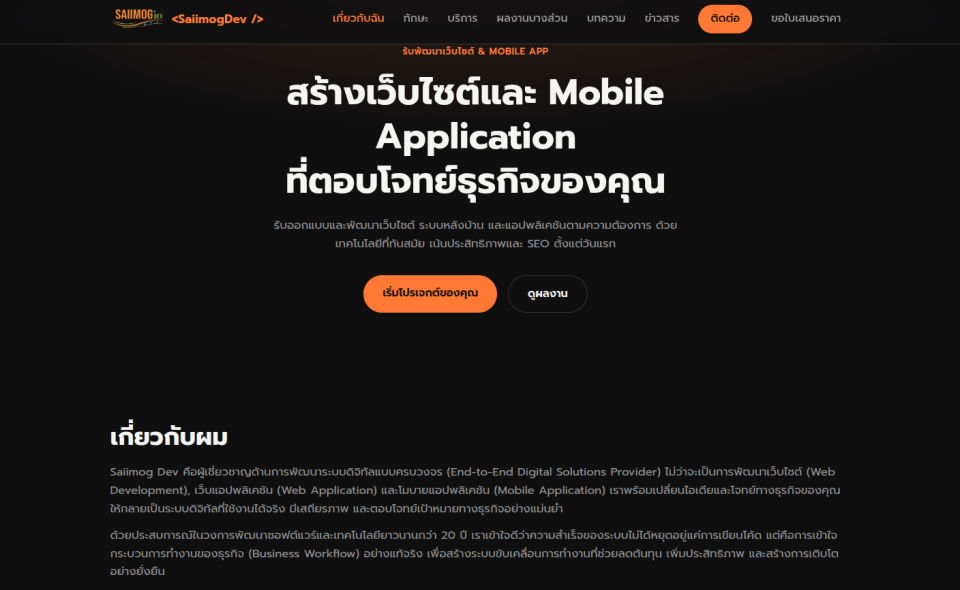 เว็บไซต์พอร์ตโฟลิโอองค์กร